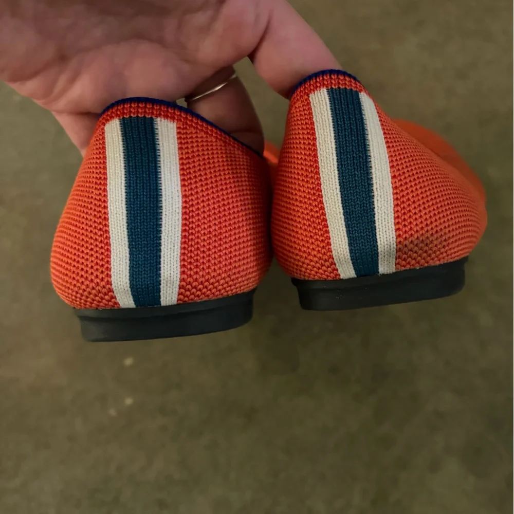 Rothy’s The Flat Persimmon Marina Heel Stripe